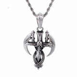 Gothic Titanium Steel Reaper Scythe Necklace