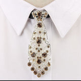 Corbata estilo borla de aleación y diamantes de imitación