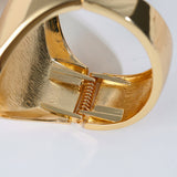 Simple Solid Golden Alloy Bracelet