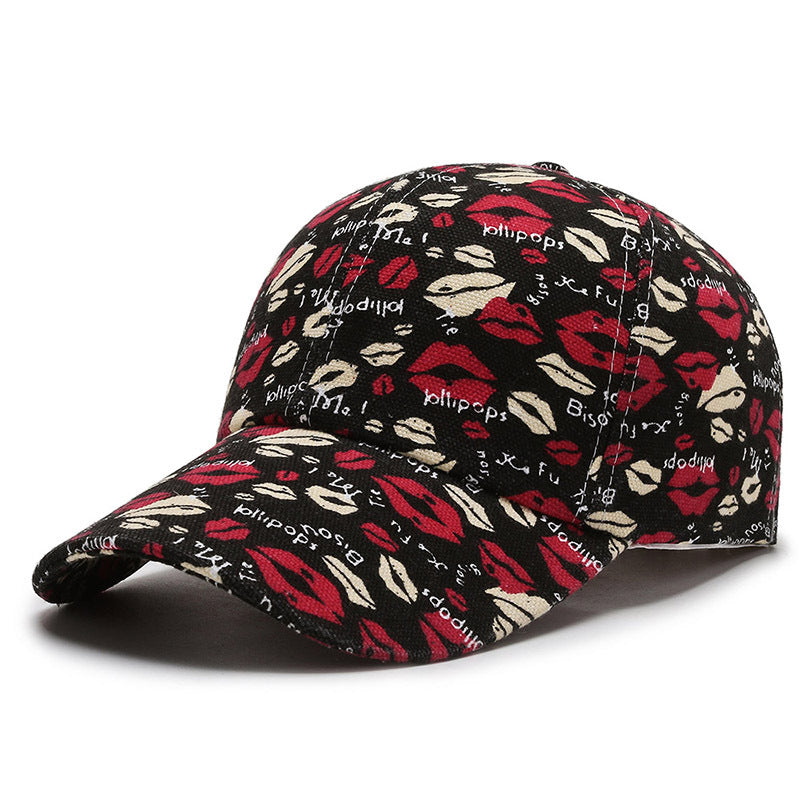 Gorra de Lona Estampada Abstracta