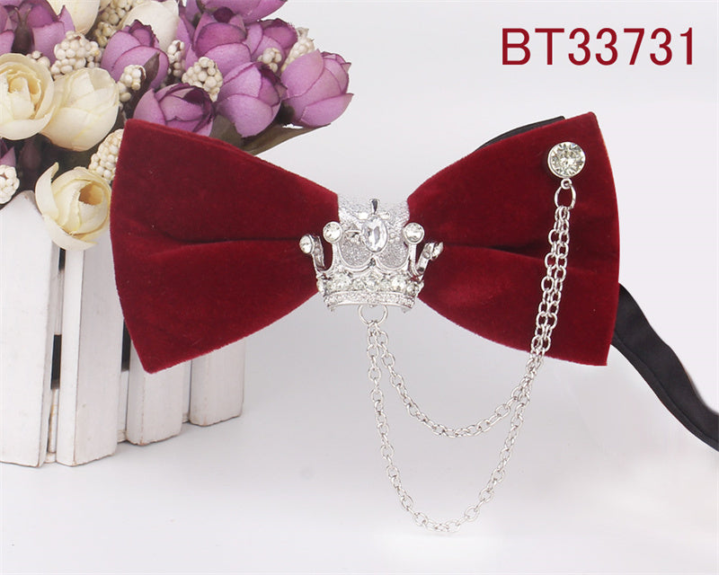 Metal Applique Red Bow Tie