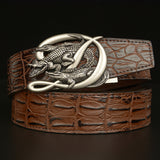 Crocodile Alloy Buckle Genuine Leather Belt