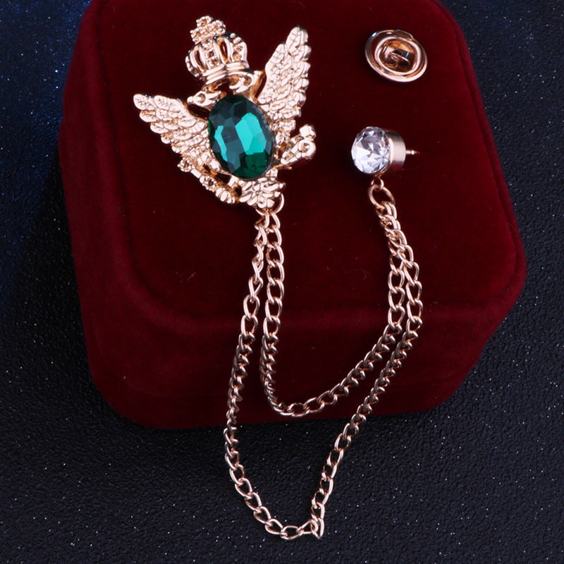 Retro Palace Style Rhinestone Chain Brooch