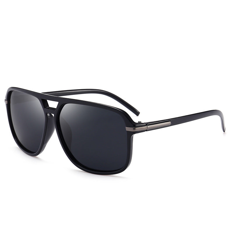 Casual Polarized Lenses Stripped Side Sunglasses