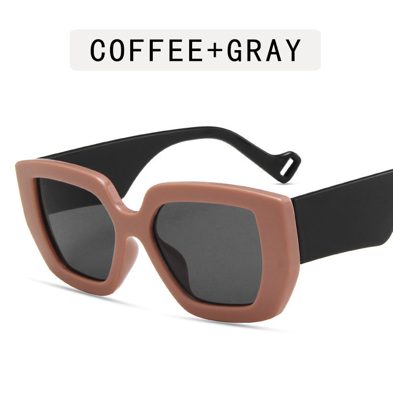 Polygonal Thick Edge Retro Sunglasses