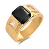 Luxurious Geometry Alloy Gemstone Ring