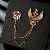Five Pointed Star Chain Alloy Dripping Pin Brooch