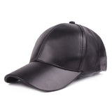 Solid Leather Baseball Cap