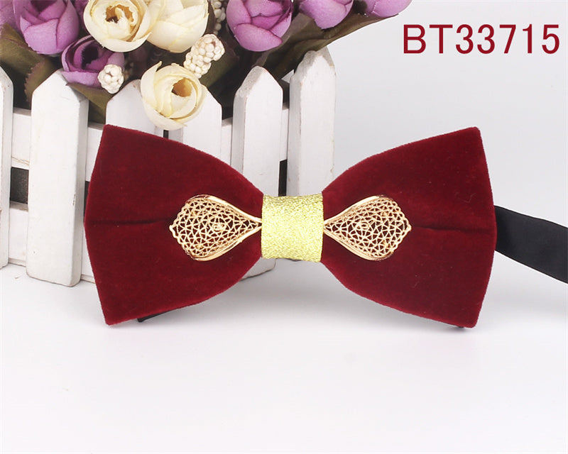 Metal Applique Red Bow Tie