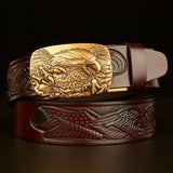 Golden Eagle Head Automatic Buckle Belt