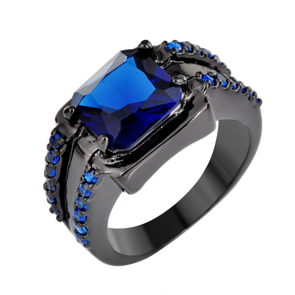 Retro Zircon Big Square Diamond Ring
