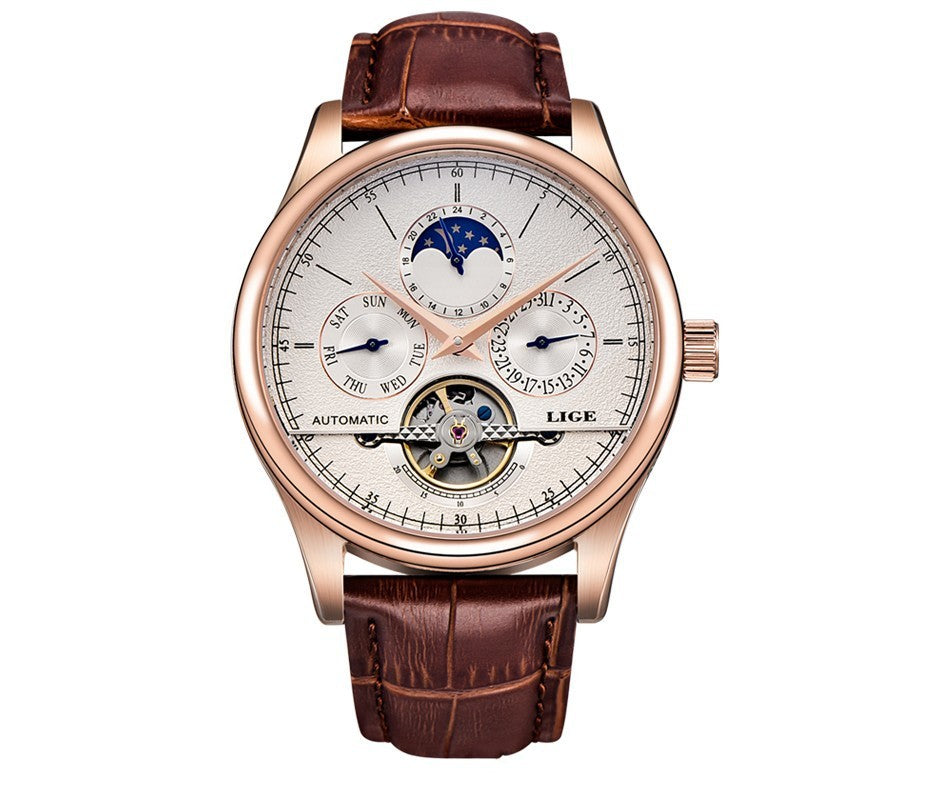 Classy Vintage Round Leather Watch