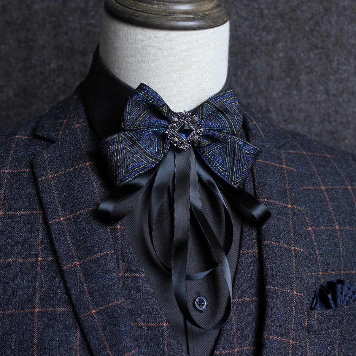 Geometric Patterned Butterfly Tie