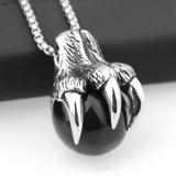 Claw Holding Ball Pendant Necklace