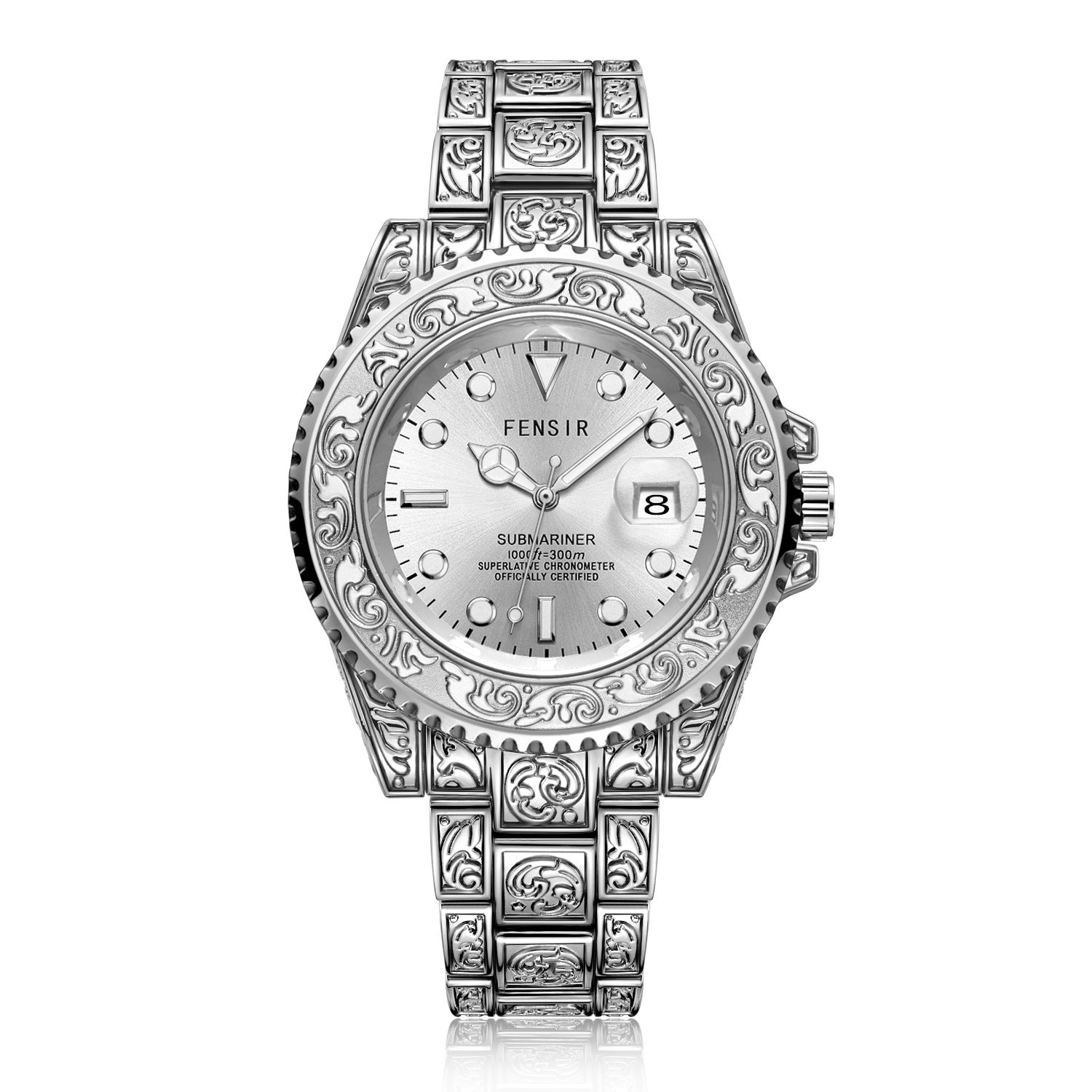 Ancient Geometric Graving Stainless Steel Watch