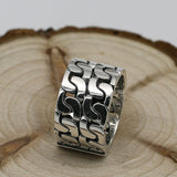 Retro Geometric 925-Sterling Silver Ring