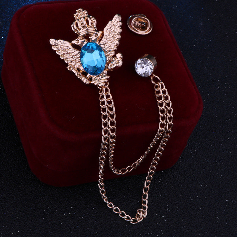 Retro Palace Style Rhinestone Chain Brooch