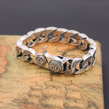 Retro Sterling Silver Thick Chain Bracelet