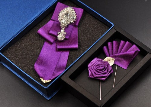 Casual Rhinestone Butterfly Tie Set