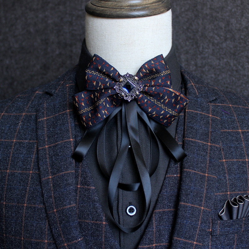 Geometric Patterned Butterfly Tie