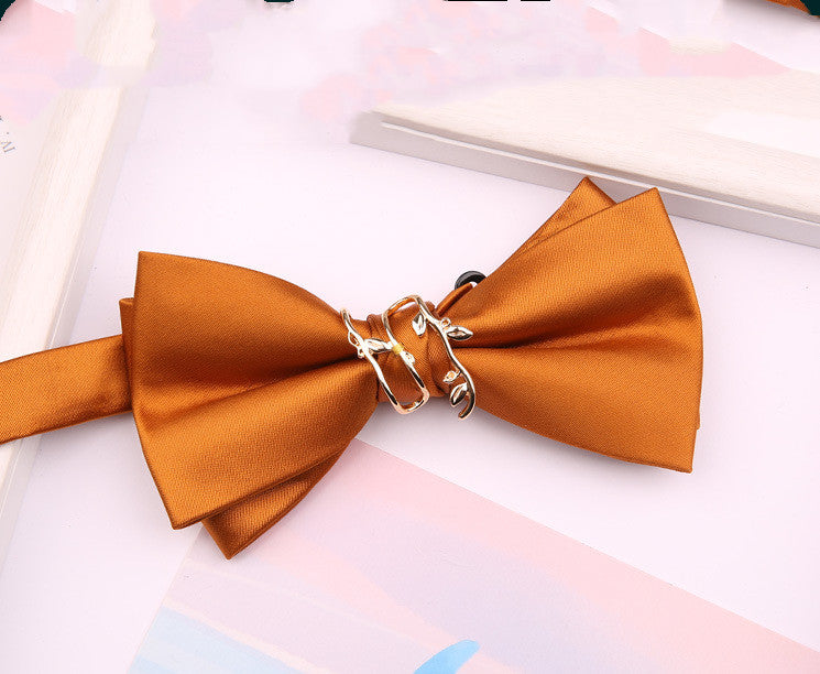 Leaf Vines Metal Applique Bow Tie