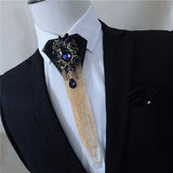 Groom Collar Jewel Bow Tie