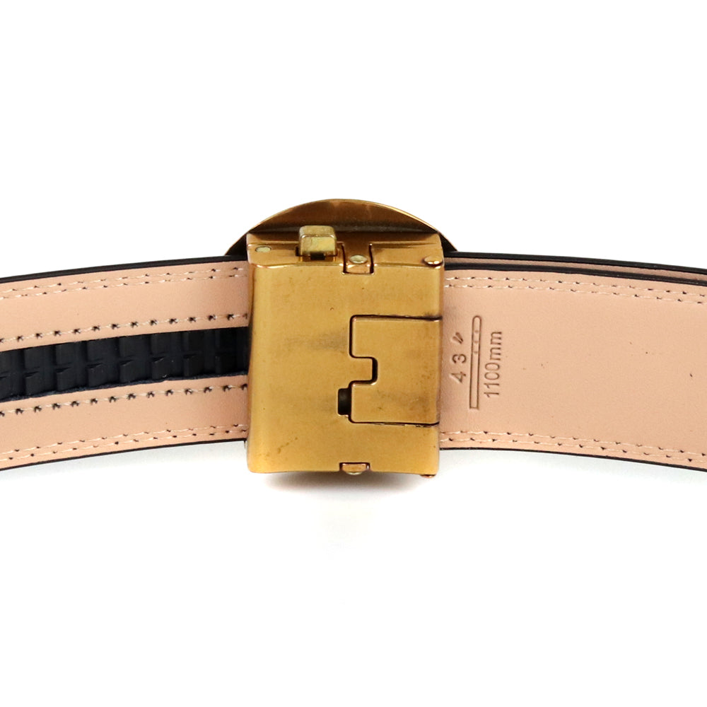 Anchor Buckle Geometric Leather Belt – Taraiga