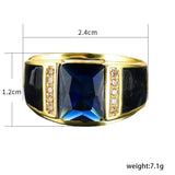 Light Luxury Aqua Blue Gemstone Ring