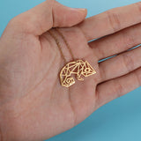 Chameleon Geometric Cut Pendant Necklace