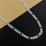 Flat Chain Silver Plated Copper Necklace