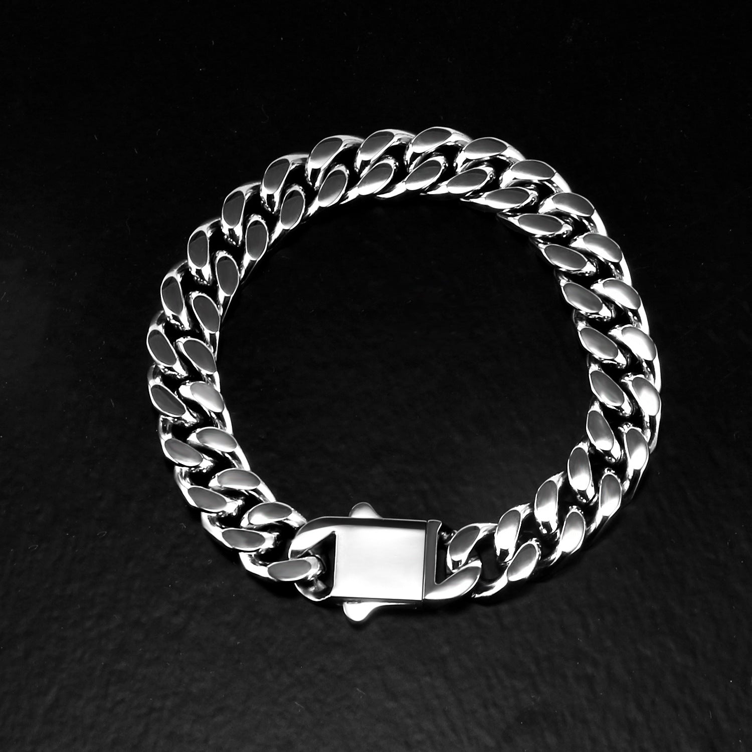 Hip Hop Rhombus Cuban Chain Plated Necklace