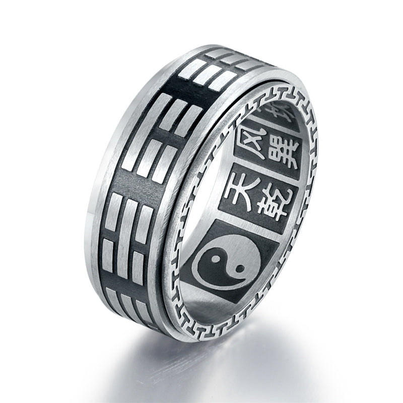 Yin Yang Symbole ethnique en acier