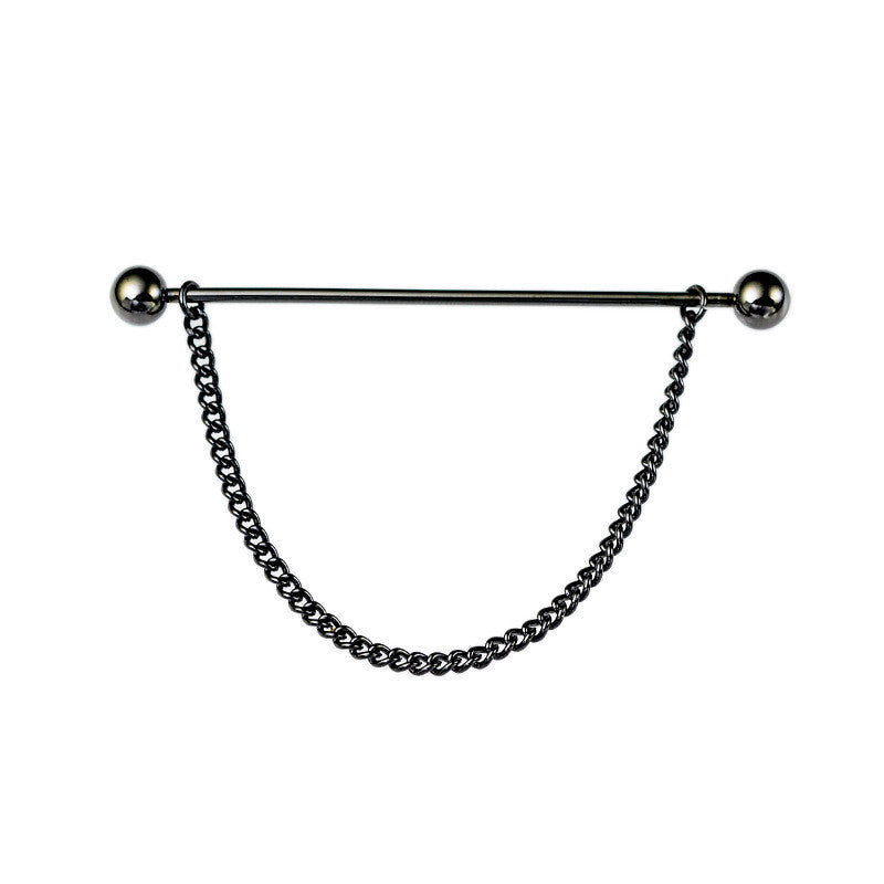 Broche de alfiler con diseño de cadena minimalista