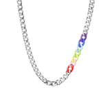 Rainbow Titanium Steel Chain Necklace