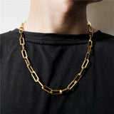 Vintage Titanium Steel Chain Necklace