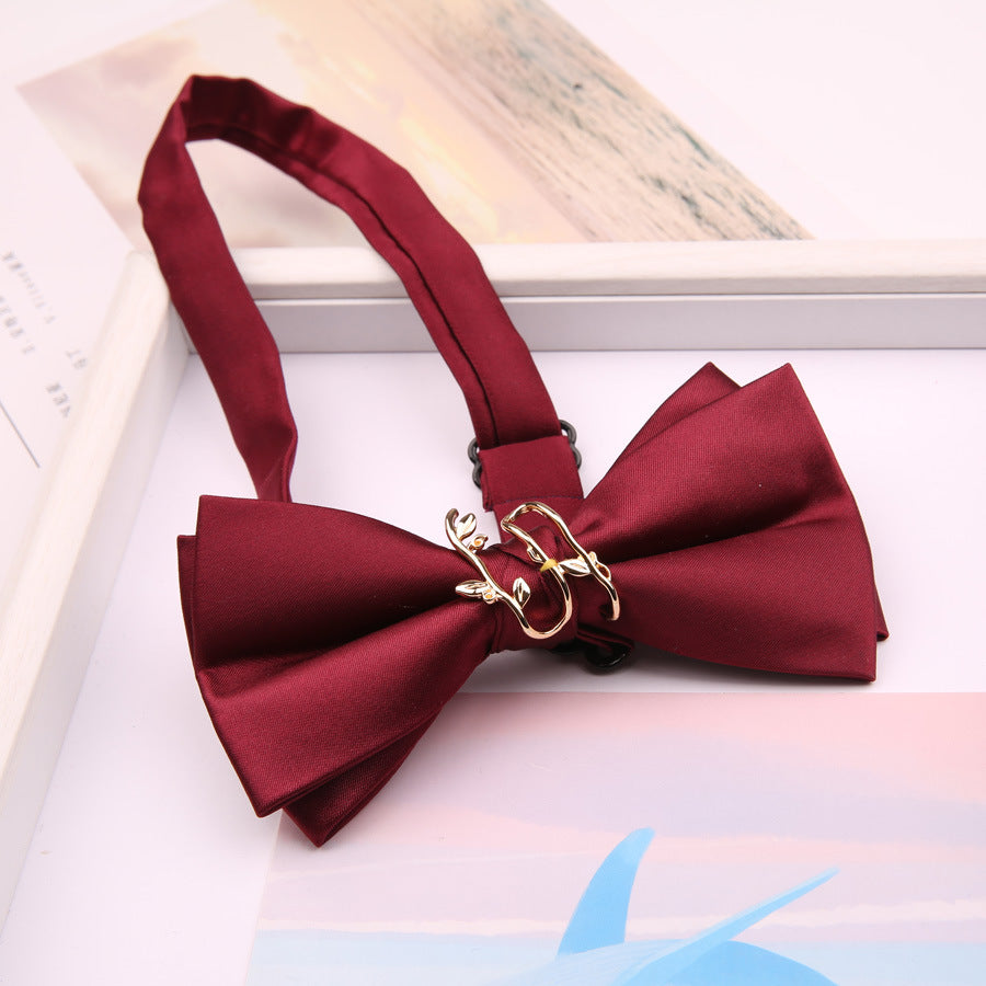 Leaf Vines Metal Applique Bow Tie