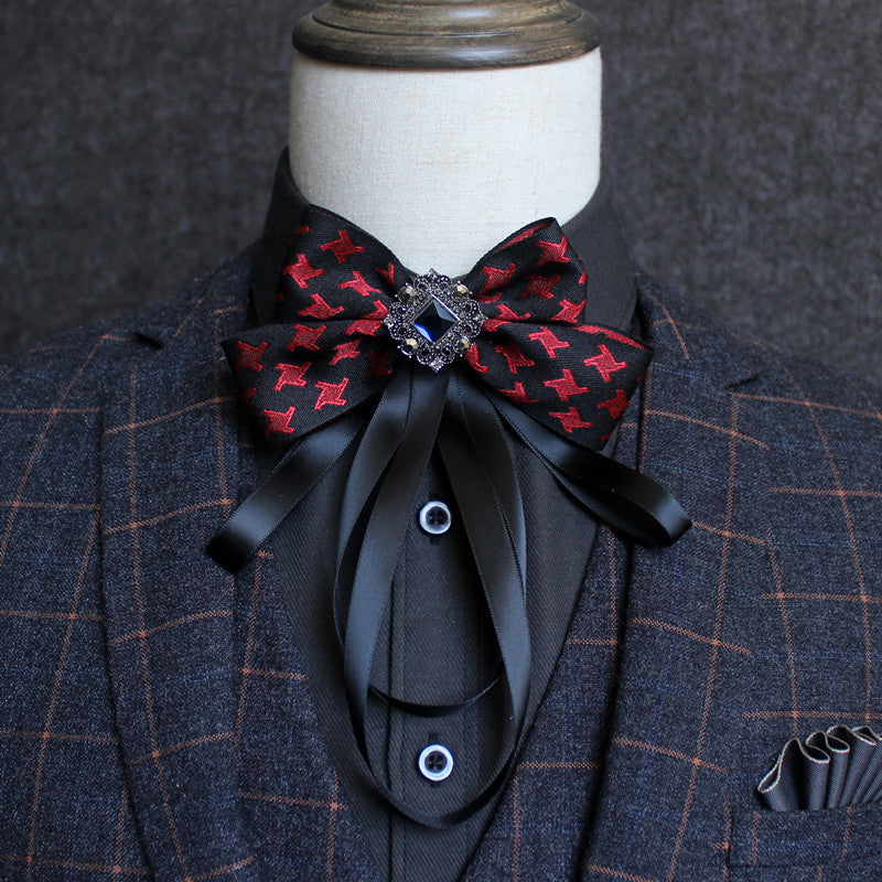 Geometric Patterned Butterfly Tie