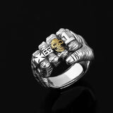Fist-Shaped Skull Style Ring