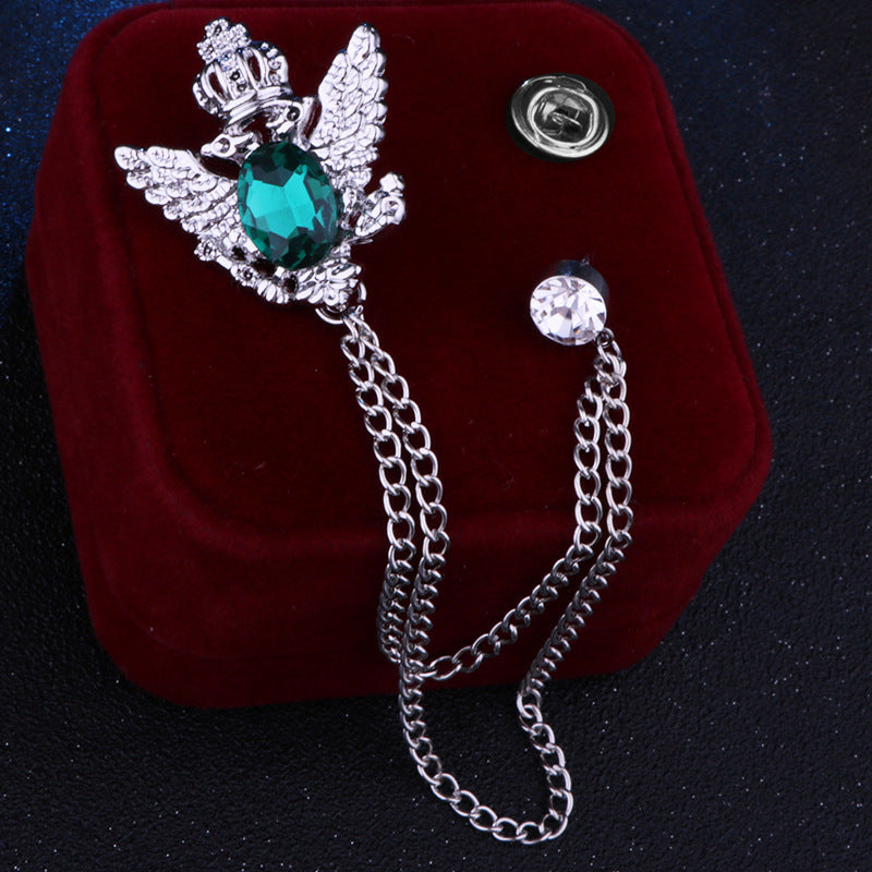 Retro Palace Style Rhinestone Chain Brooch