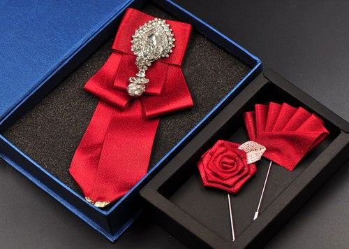 Casual Rhinestone Butterfly Tie Set