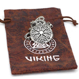 Collar con colgante geométrico de tótem vikingo retro