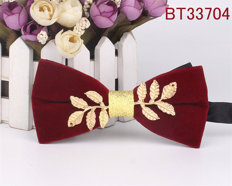 Metal Applique Red Bow Tie